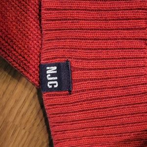 NAUTICA JEANS CO. MOCK NECK SWEATER  SIZE EXTRA LARGE COLOR NAUTICA RED